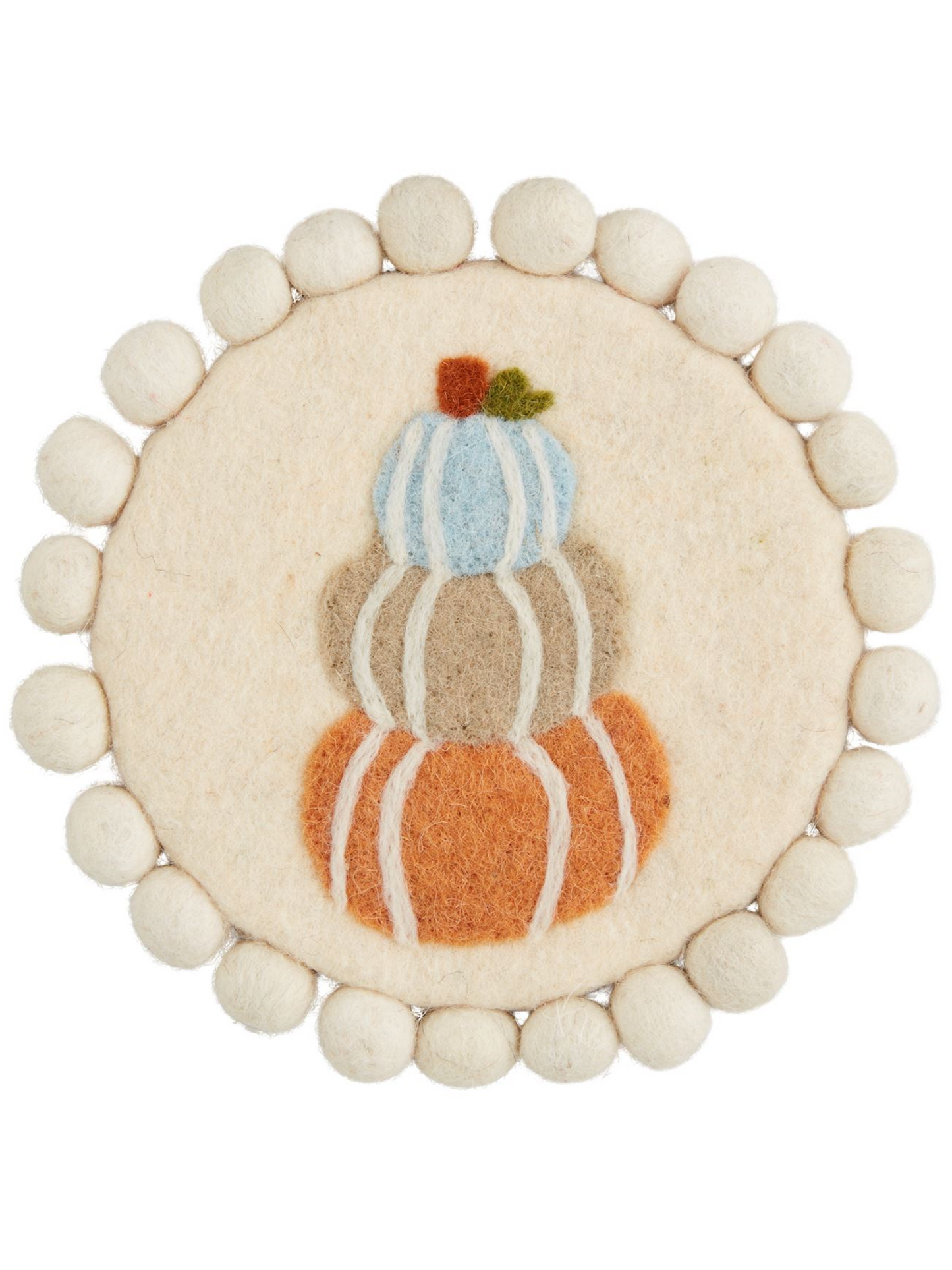 Mud Pie Felt Pumpkin Trivet