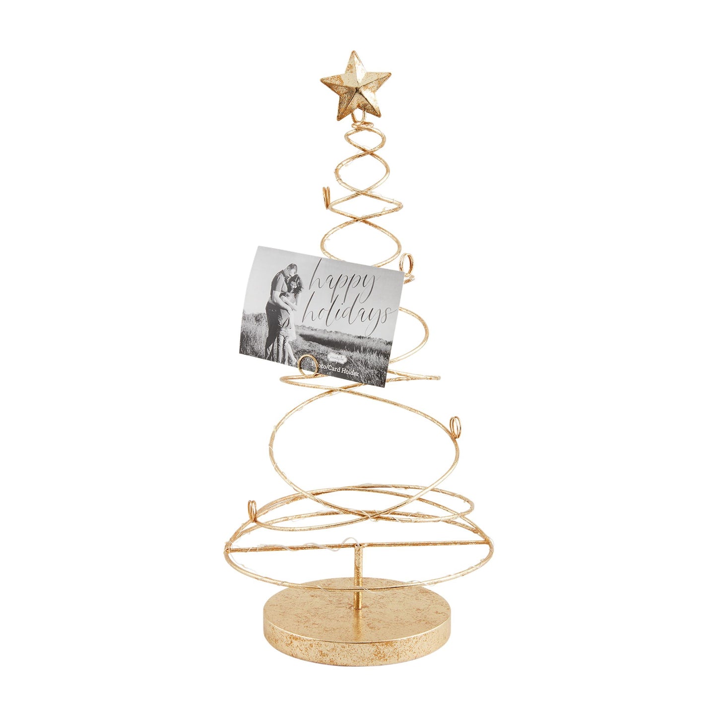 Mud Pie Gold Lit Card Holder Table Sitters