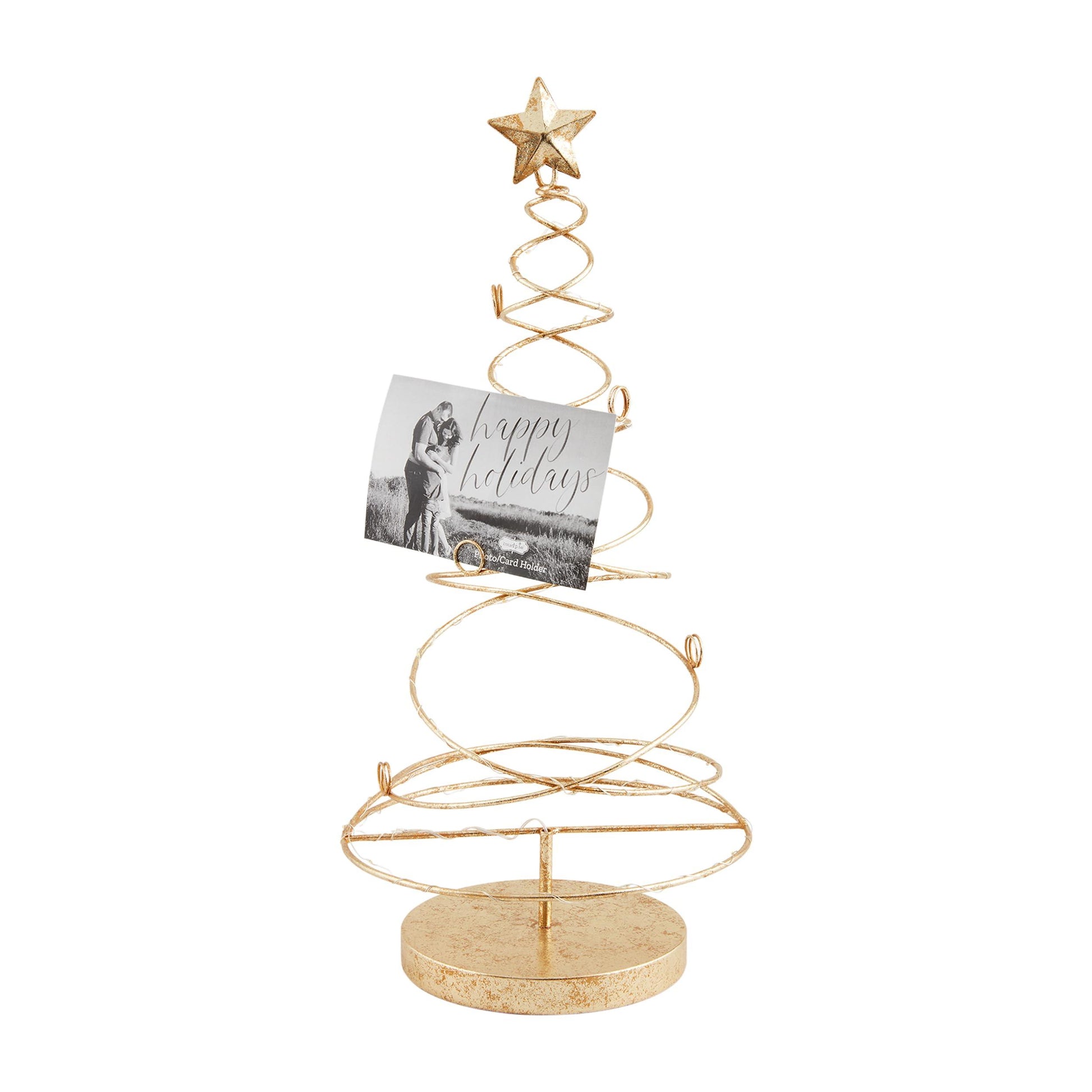 Mud Pie Gold Lit Card Holder Table Sitters