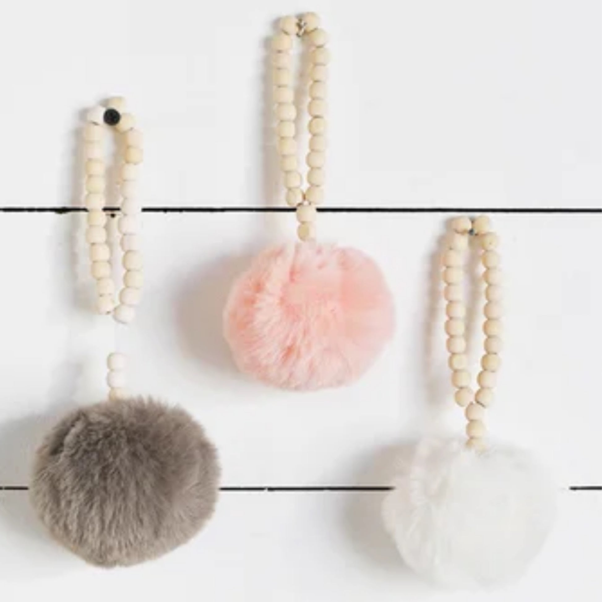 3" Pom Poms With Beads