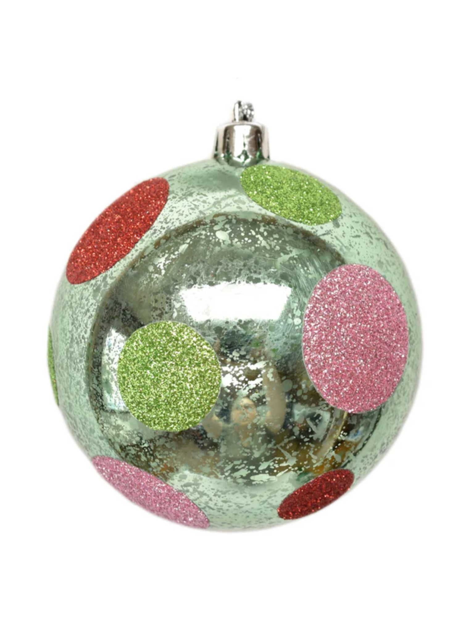 Aqua Candy Glitter Dot Ball 4"