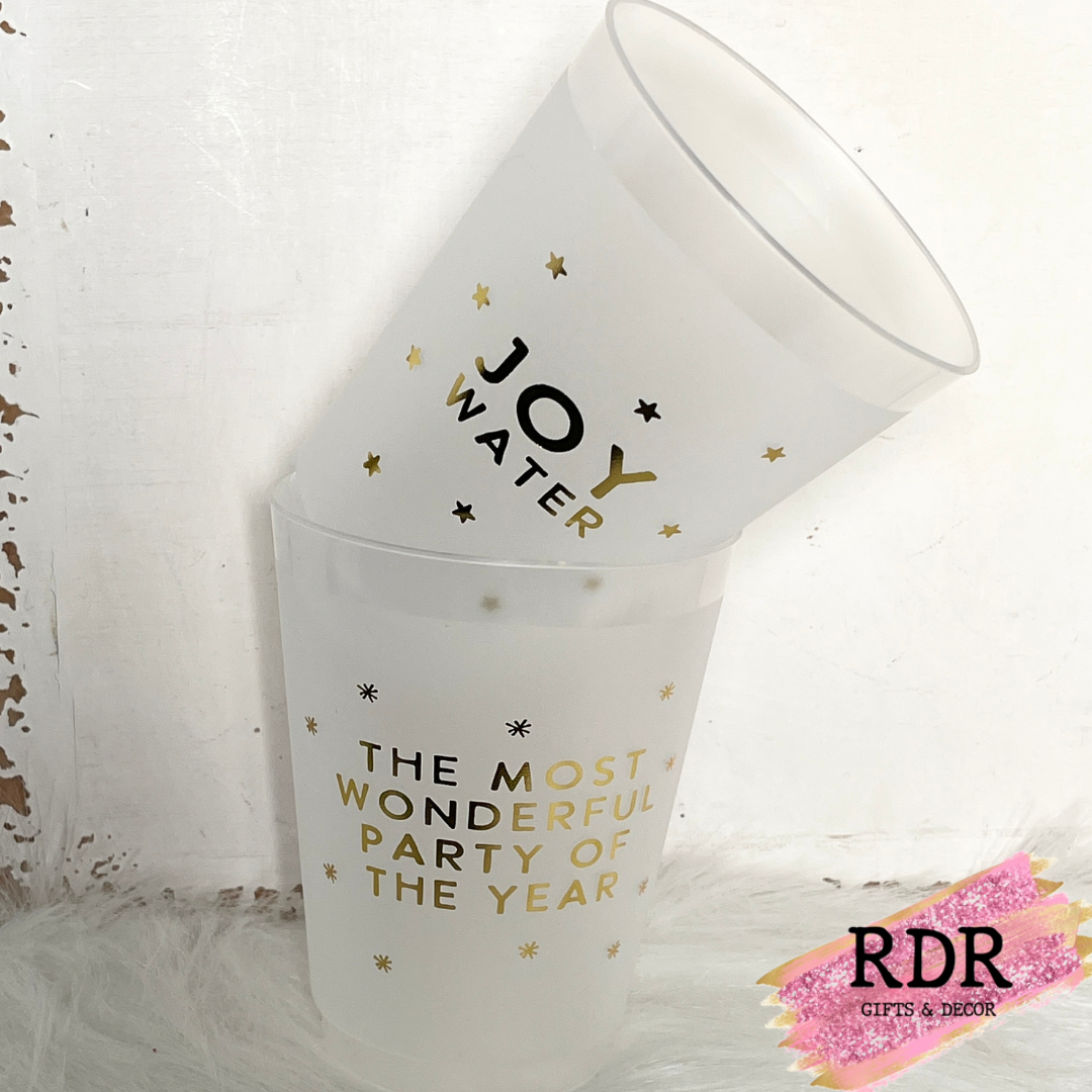 Holiday Frosted Cups- Pack of 6