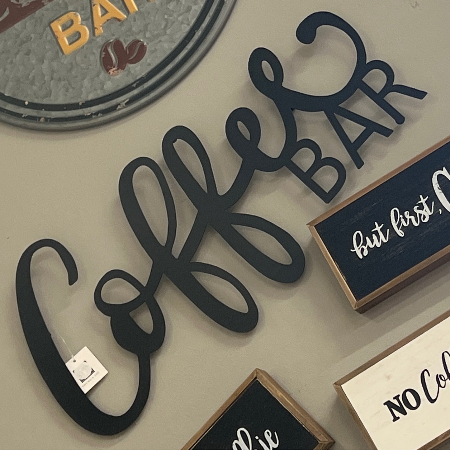 Metal Laser Cut Out Large Coffee Bar Sign