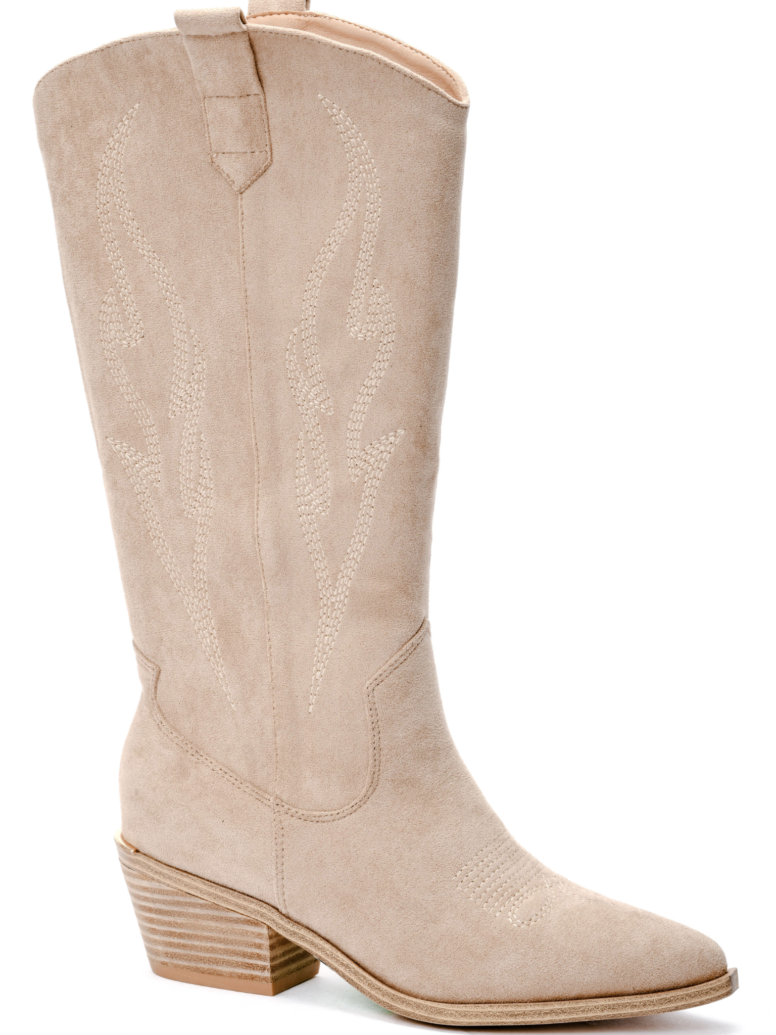 Corky's Headliner Tall Cowboy Boot- Sand Faux Suede