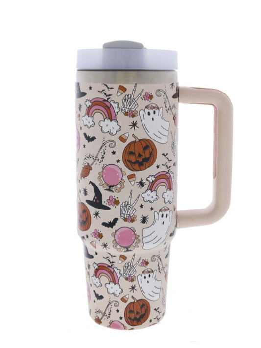 Tis The Season Halloween 30 Oz. Tumbler With Straw and Handle