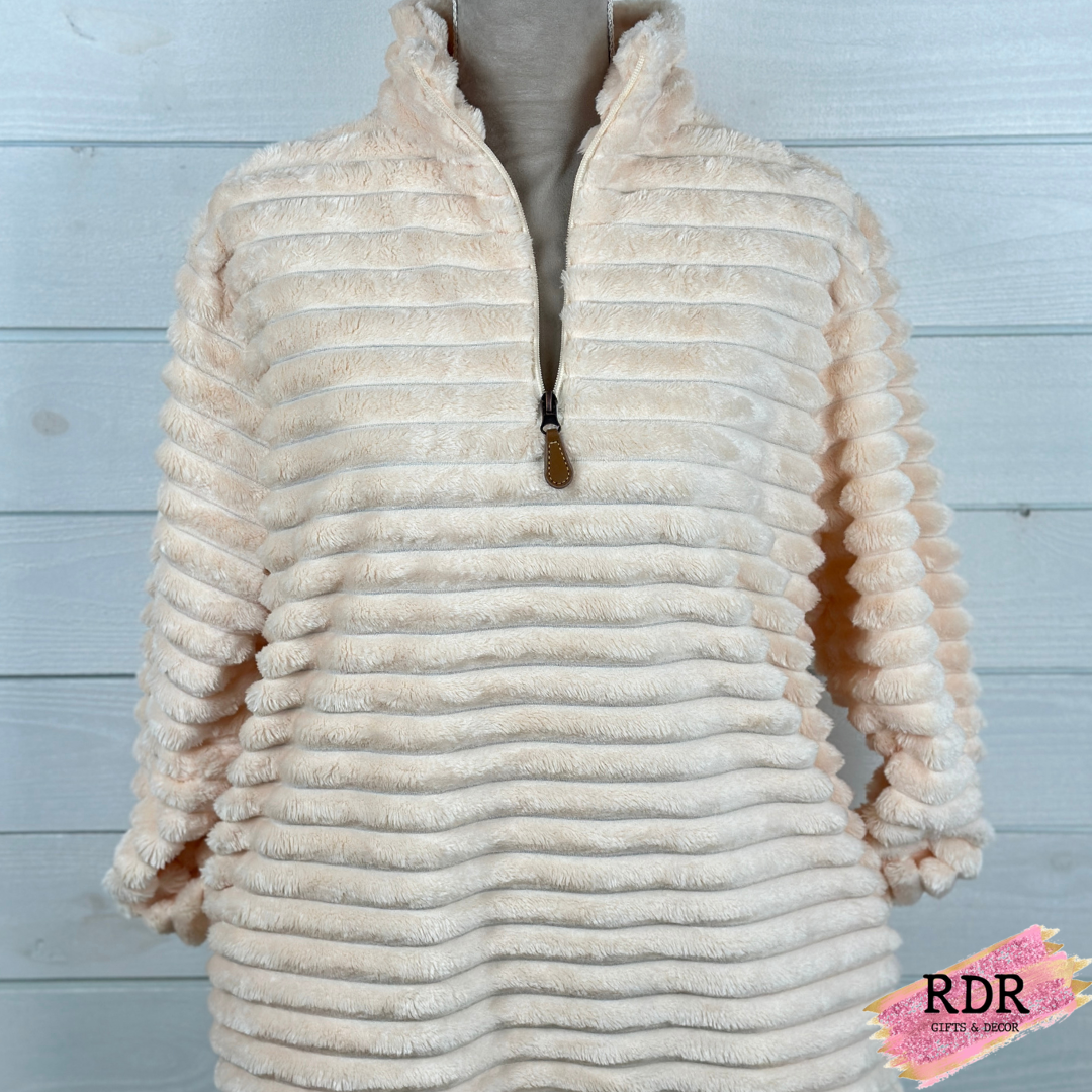 Simply Southern Soft Quarter Zip Pullover- Snow