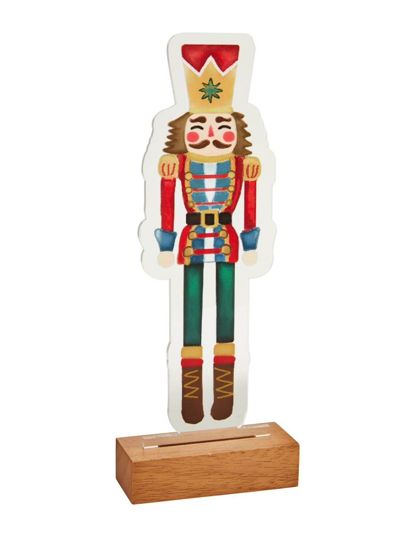 Mud Pie Acrylic Light Up Nutcracker Table Sitters
