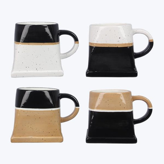 Square Ceramic Color Dip Mug