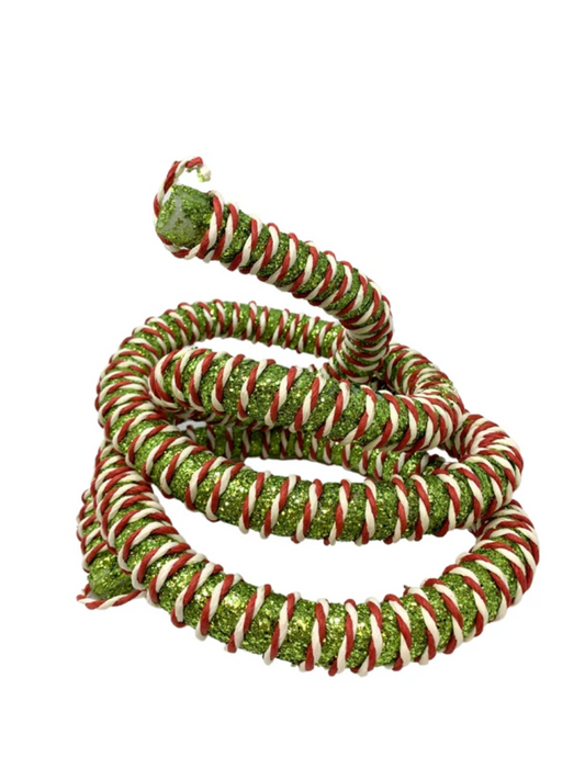72" Festive Curly Rope Garland in Red/Green/White