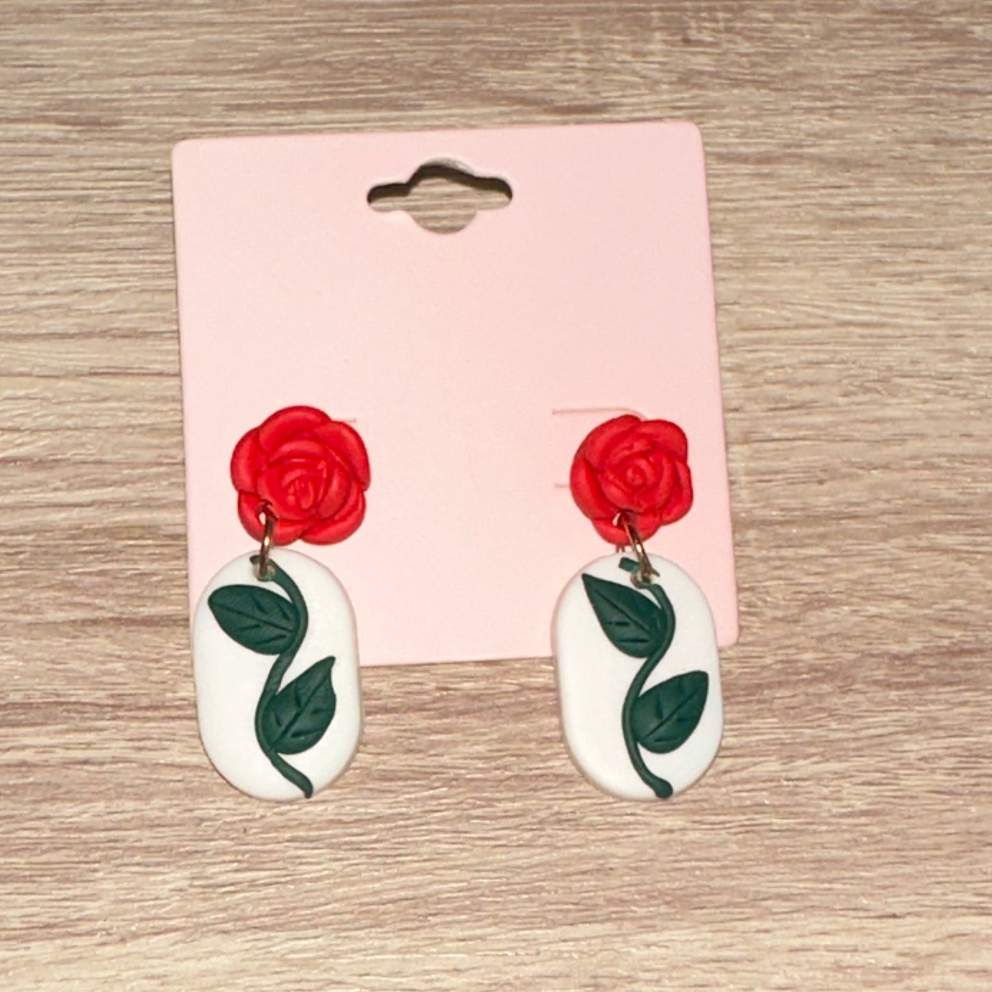 Valentine Rose Earrings- Oval