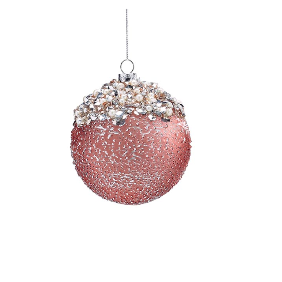 Terracotta Color Glass Ornament