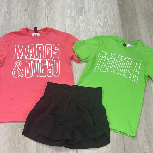 Margs & Queso or Tequila Puff Printed Tee