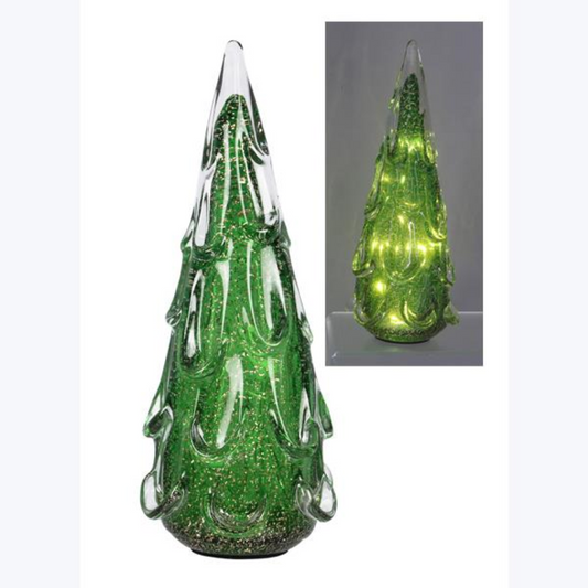 Glass Twas The Night LED Christmas Tree