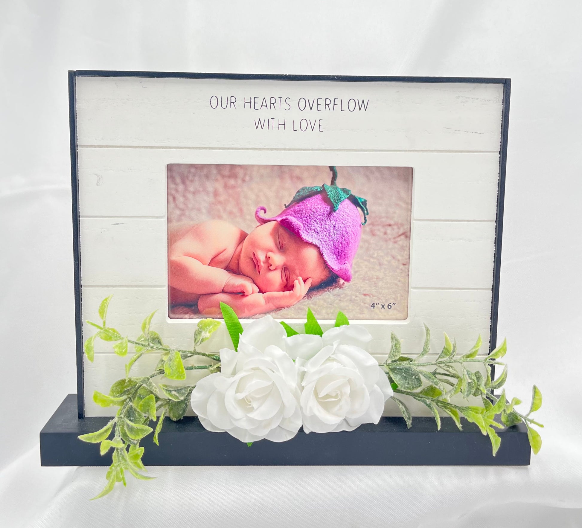 Baby Love Picture Frame With Artificial Floral