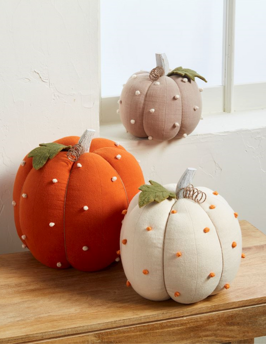 Mud Pie Dotted Stuffed Pumpkin
