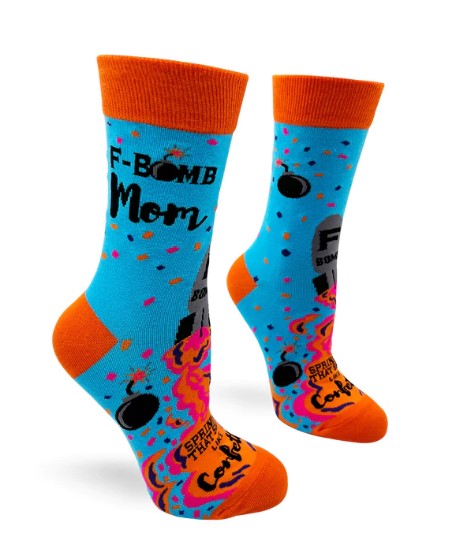 F-Bomb Mom, Sprinkle That Shit Like Confetti Ladies' Crew Socks