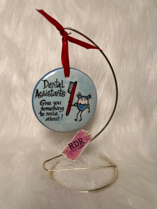 Nola Watkins Health Professionals Round Hand Painted Ornament