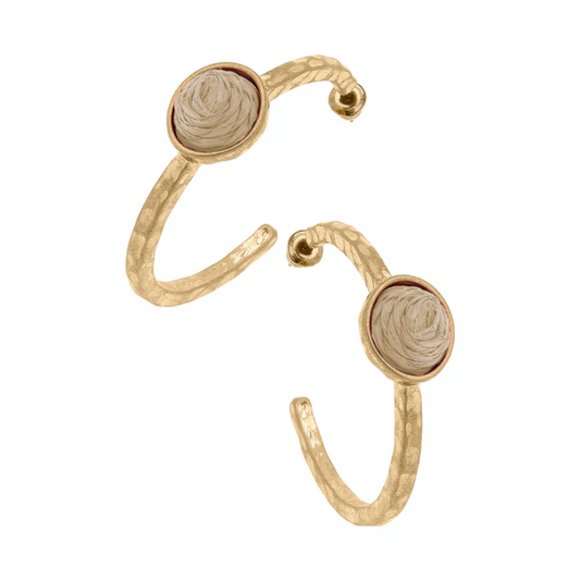 Barcelona Raffia Hoop Earrings