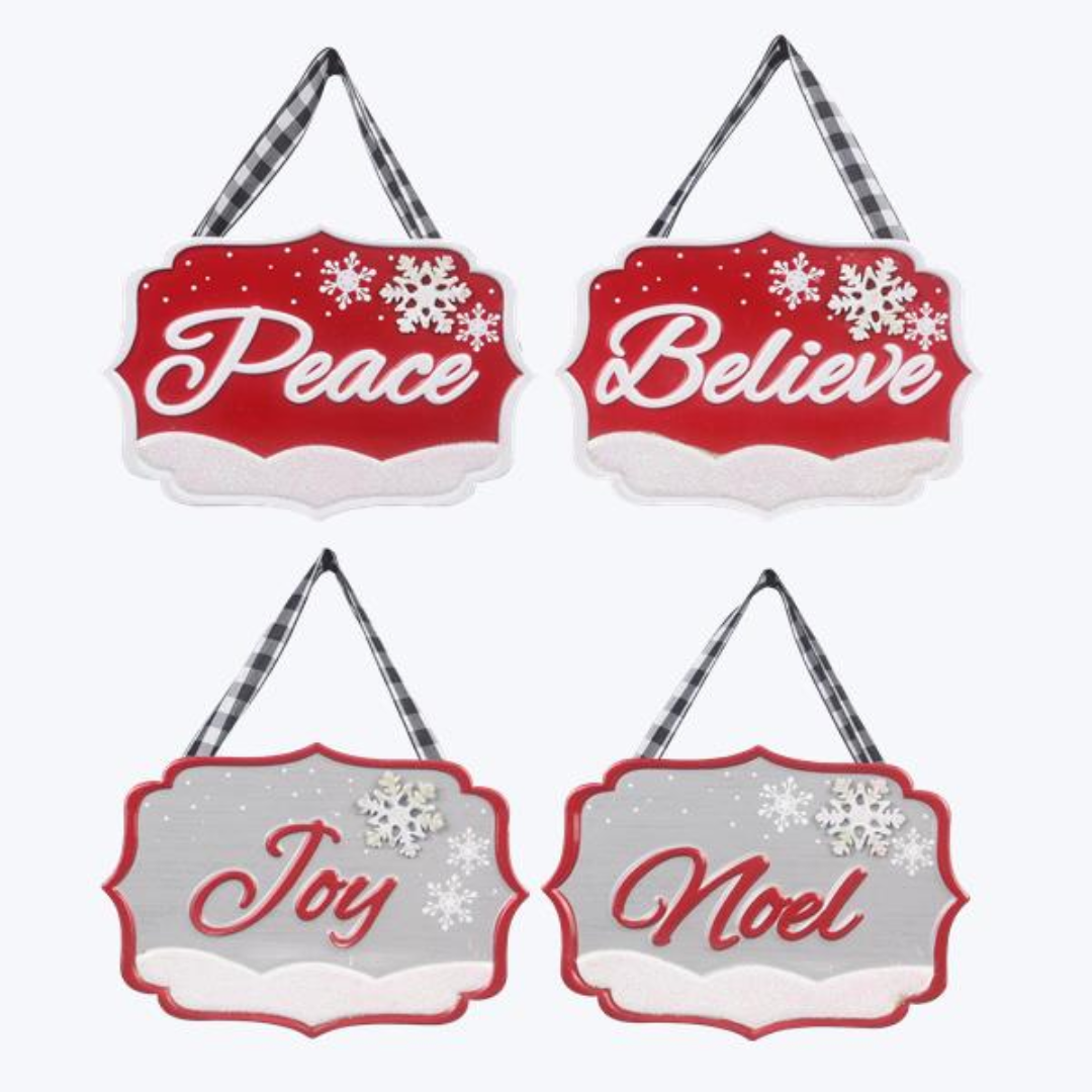 Metal Christmas Wall Signs