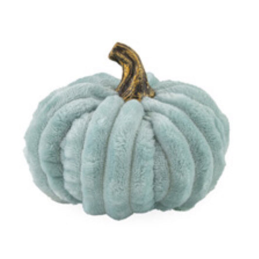 Small Aqua Plush Pumpkin
