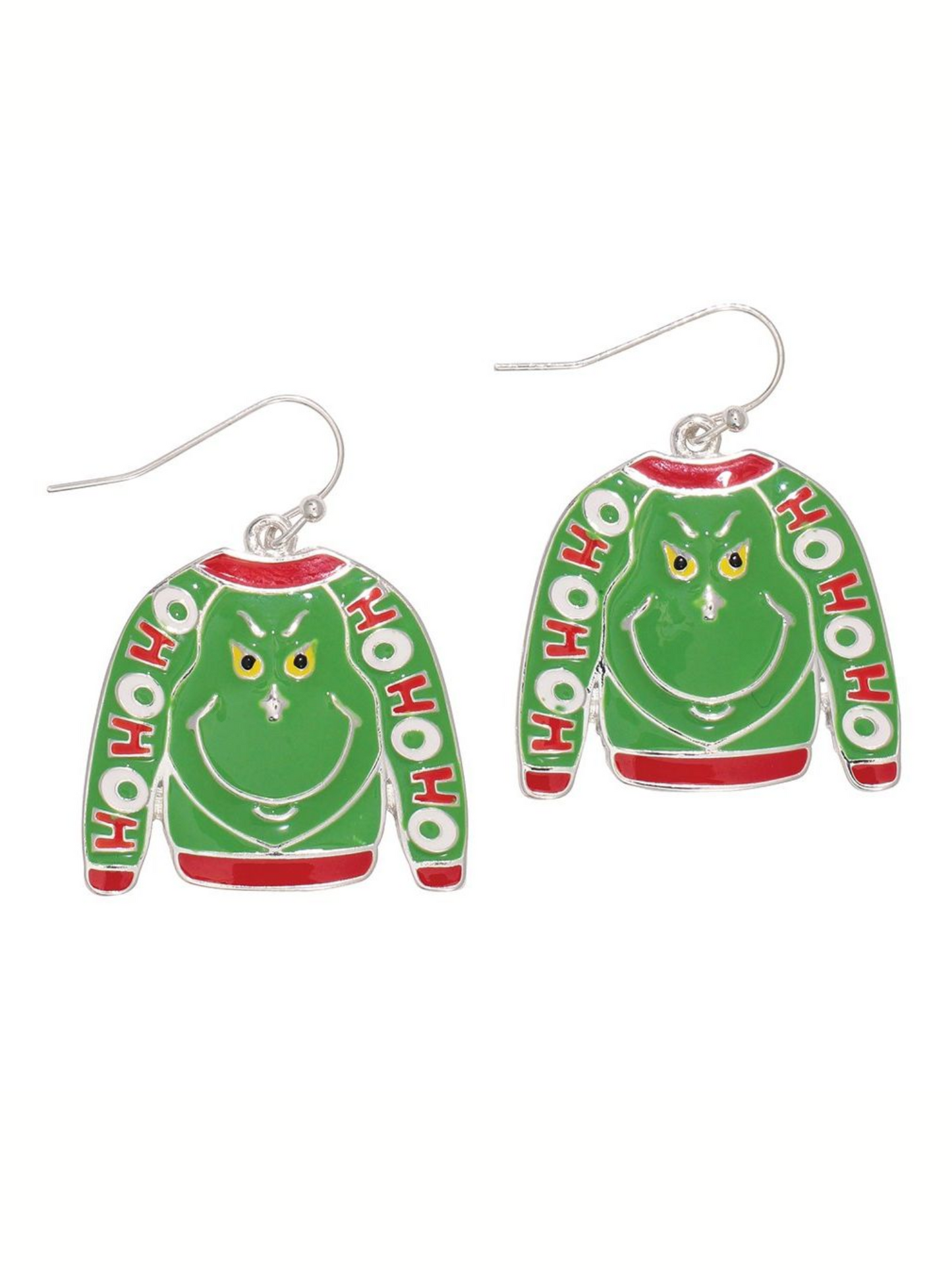 Grinch Ho Ho Ho Sweater Earrings