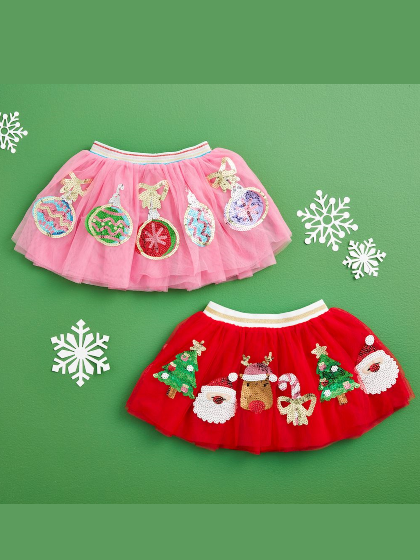 Mud Pie Girls Children Multi Christmas Sequin Tutu