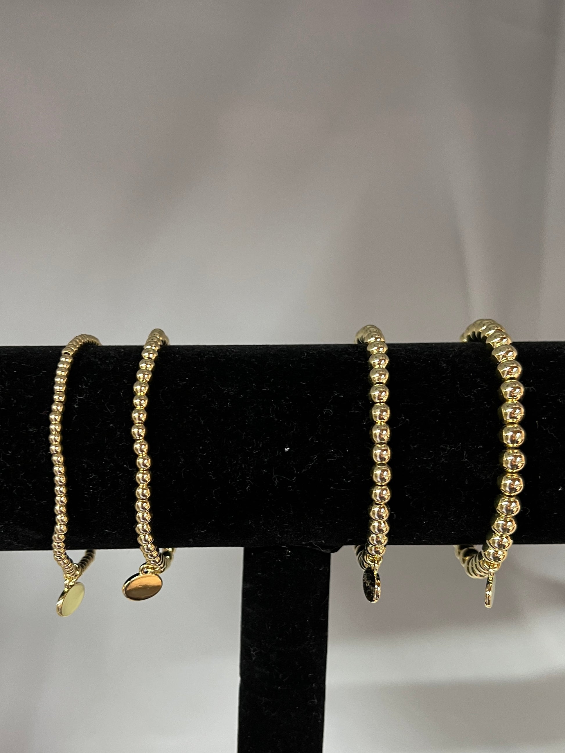 Alex Carol Gold Ball Beaded Stack And Splash Bracelets