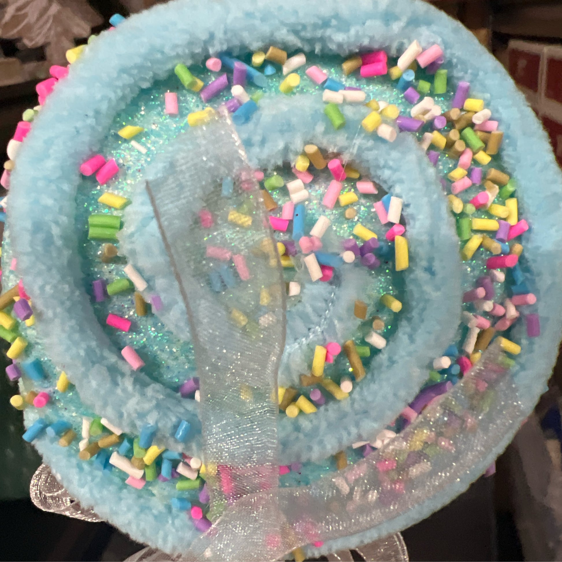 Blue Sprinkle Lollipop Pick