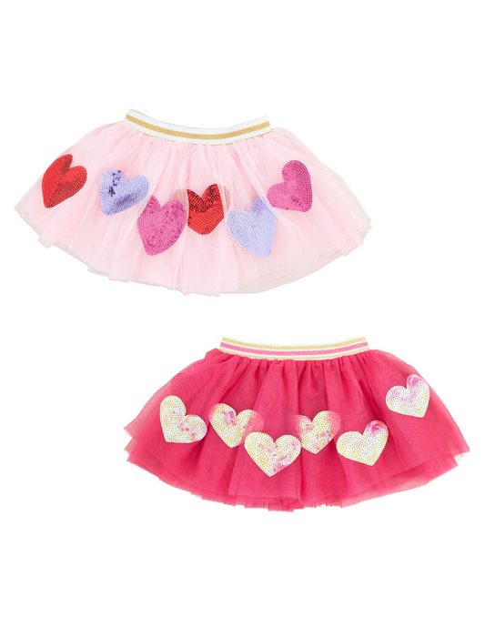 Mud Pie Girls Children Multi Heart Sequin Tutu