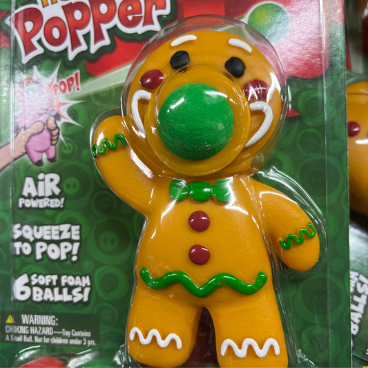 Gingerbread Holiday Popper Toy