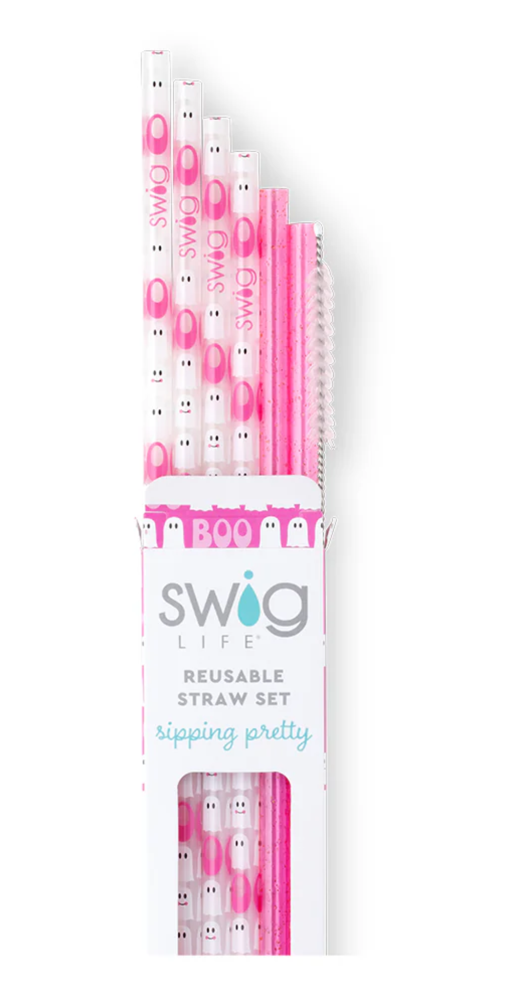 Swig Reusable Straws + Cleaning Brush