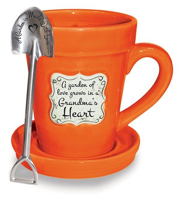 Grandma Orange Flower Pot Mug