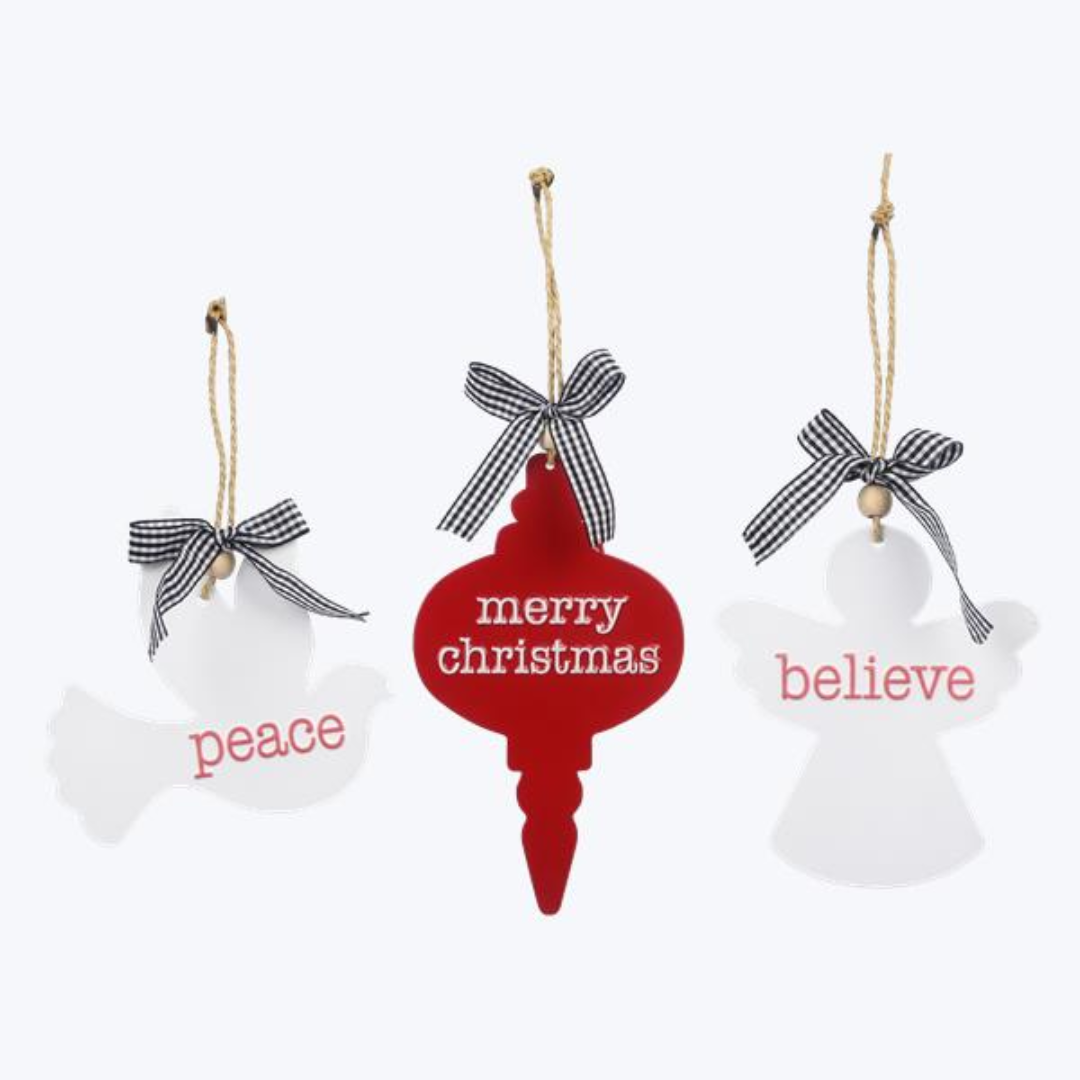 Metal Ornament Shaped Plaque/Ornament