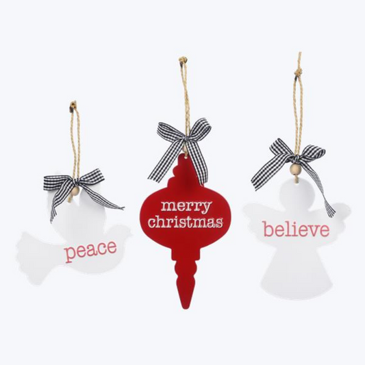 Metal Ornament Shaped Plaque/Ornament