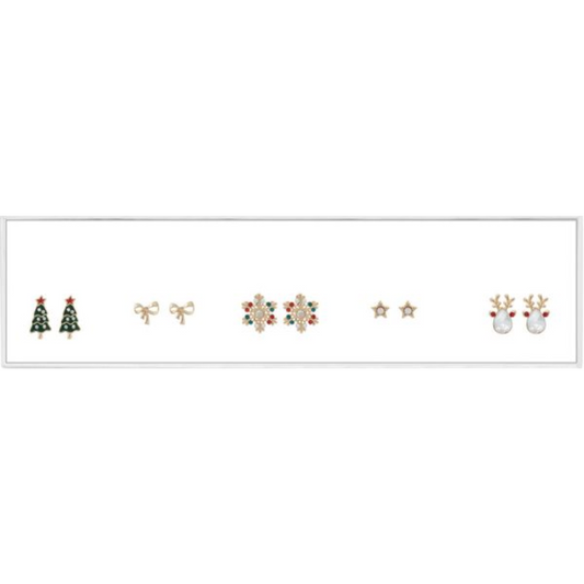 Gold Holiday Post Earring Boxed Set