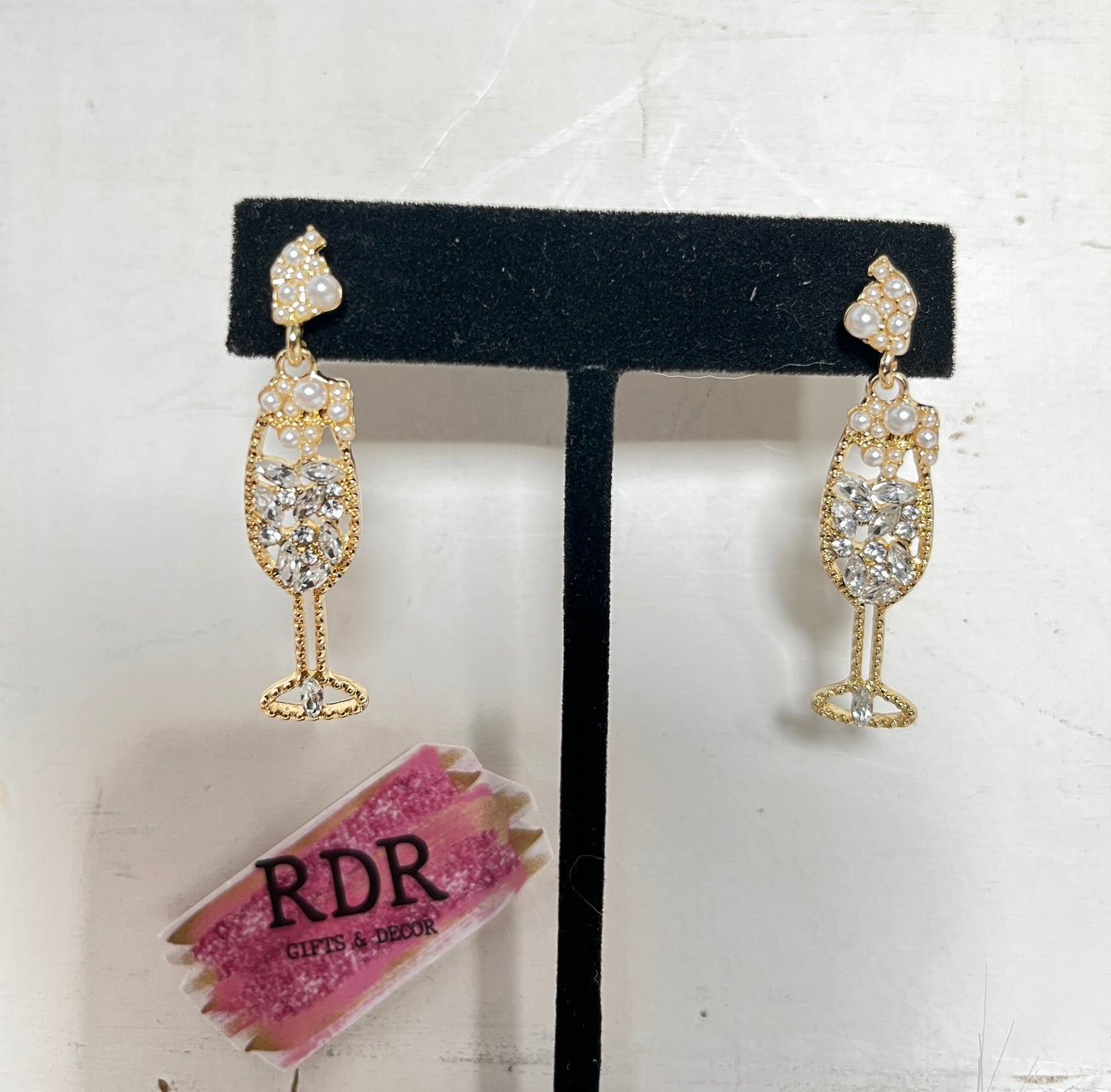 Wine Glass Earrings- Angela