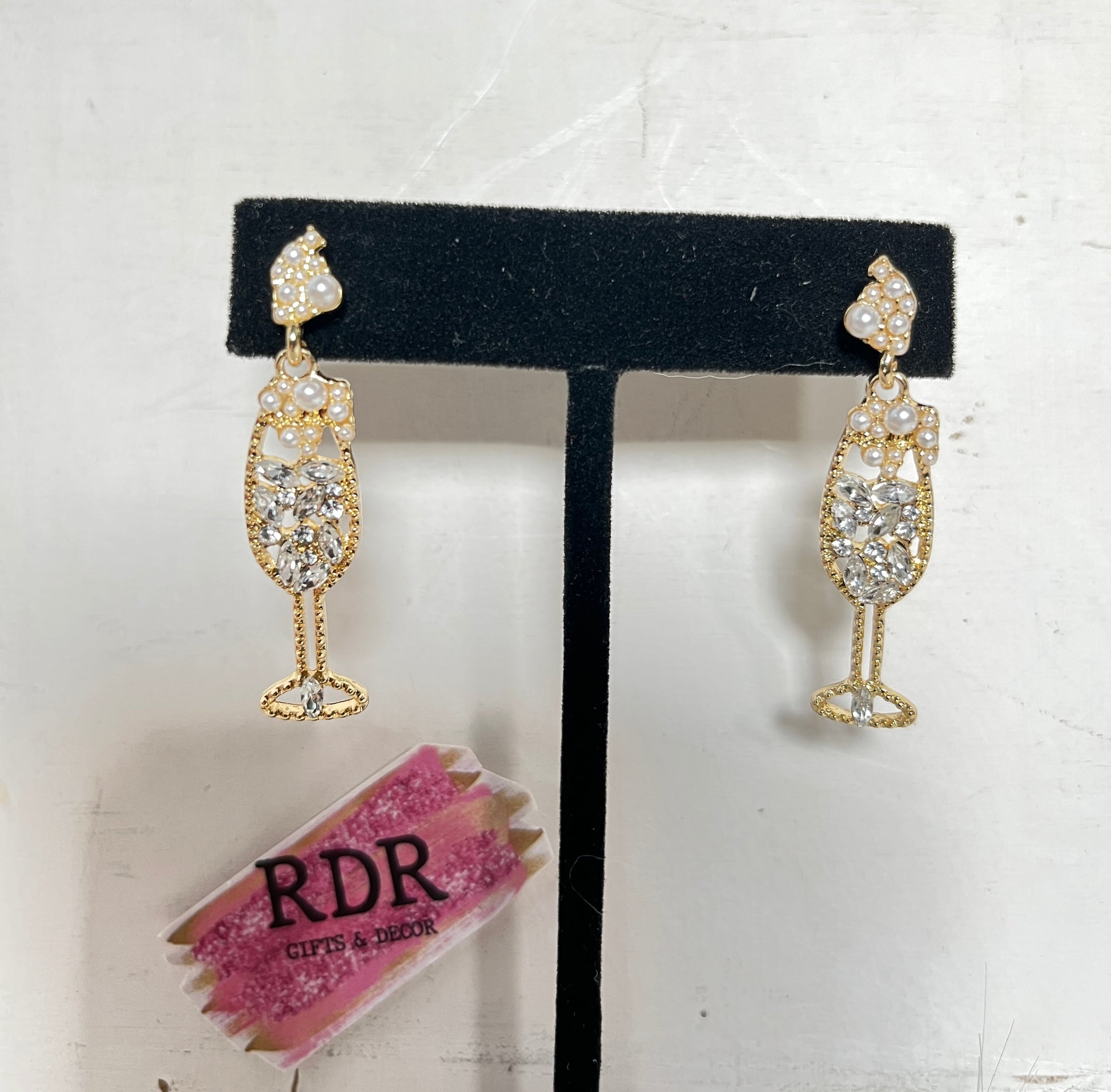 Wine Glass Earrings- Angela