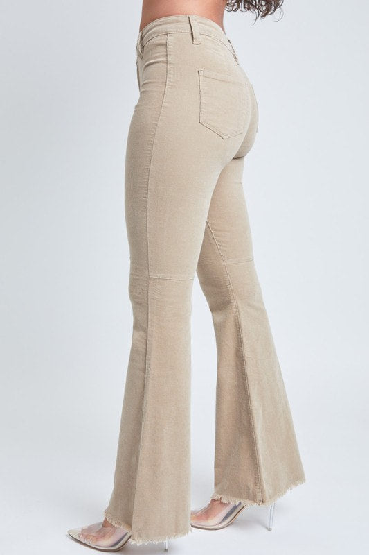 Taupe Tube Corduroy Flare Pants