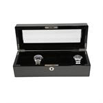 Black & Grey 5 Watch Display Box