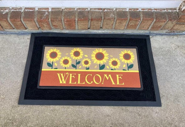 Welcome Sunflower Doormat Insert