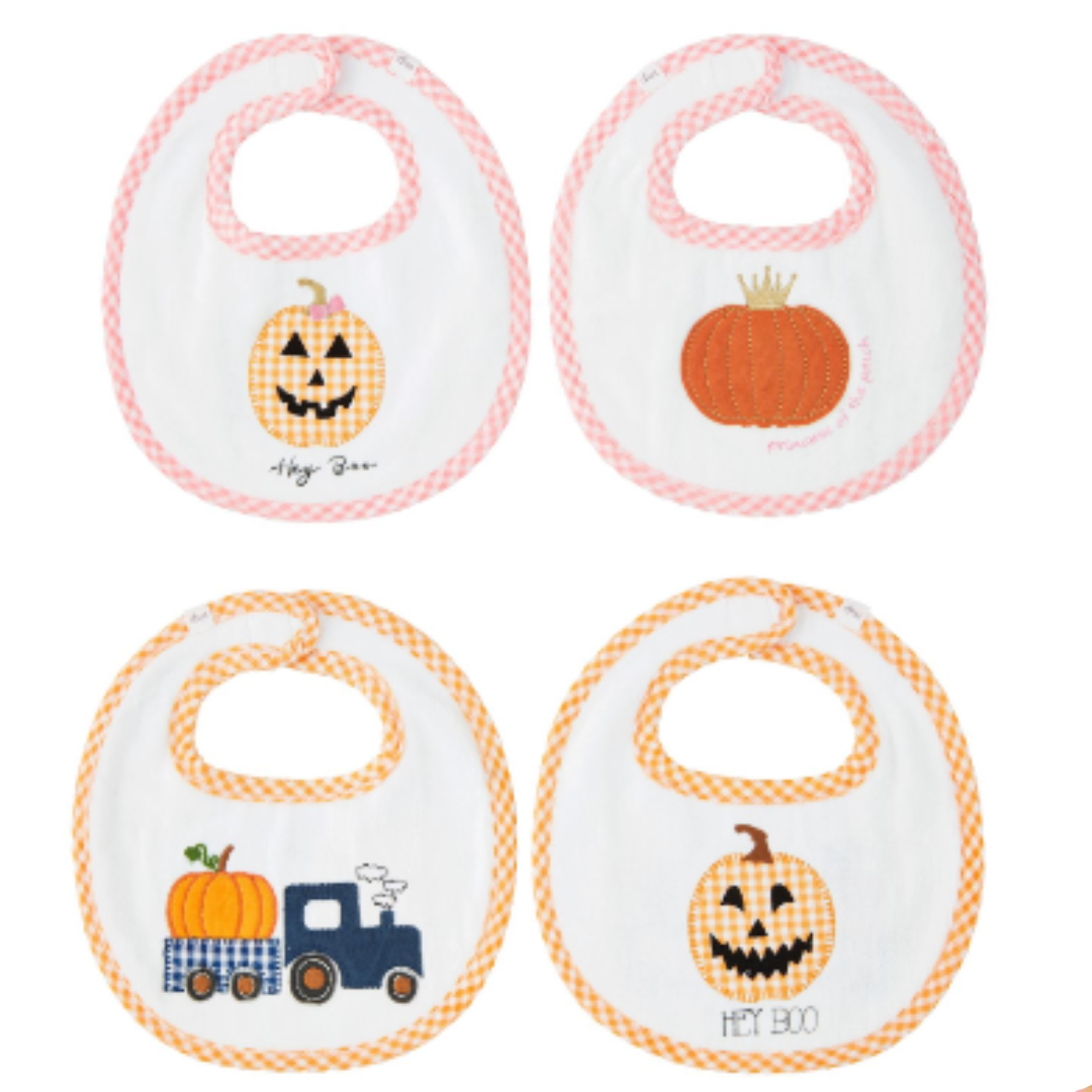 Mud Pie Reversible Pumpkin Bibs