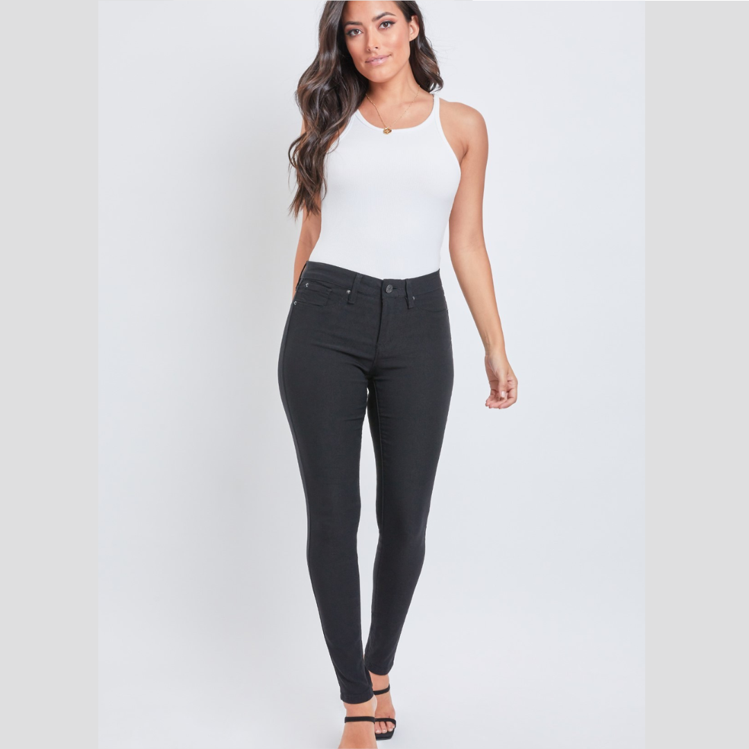 Hyperstretch Mid-Rise Skinny Jeans