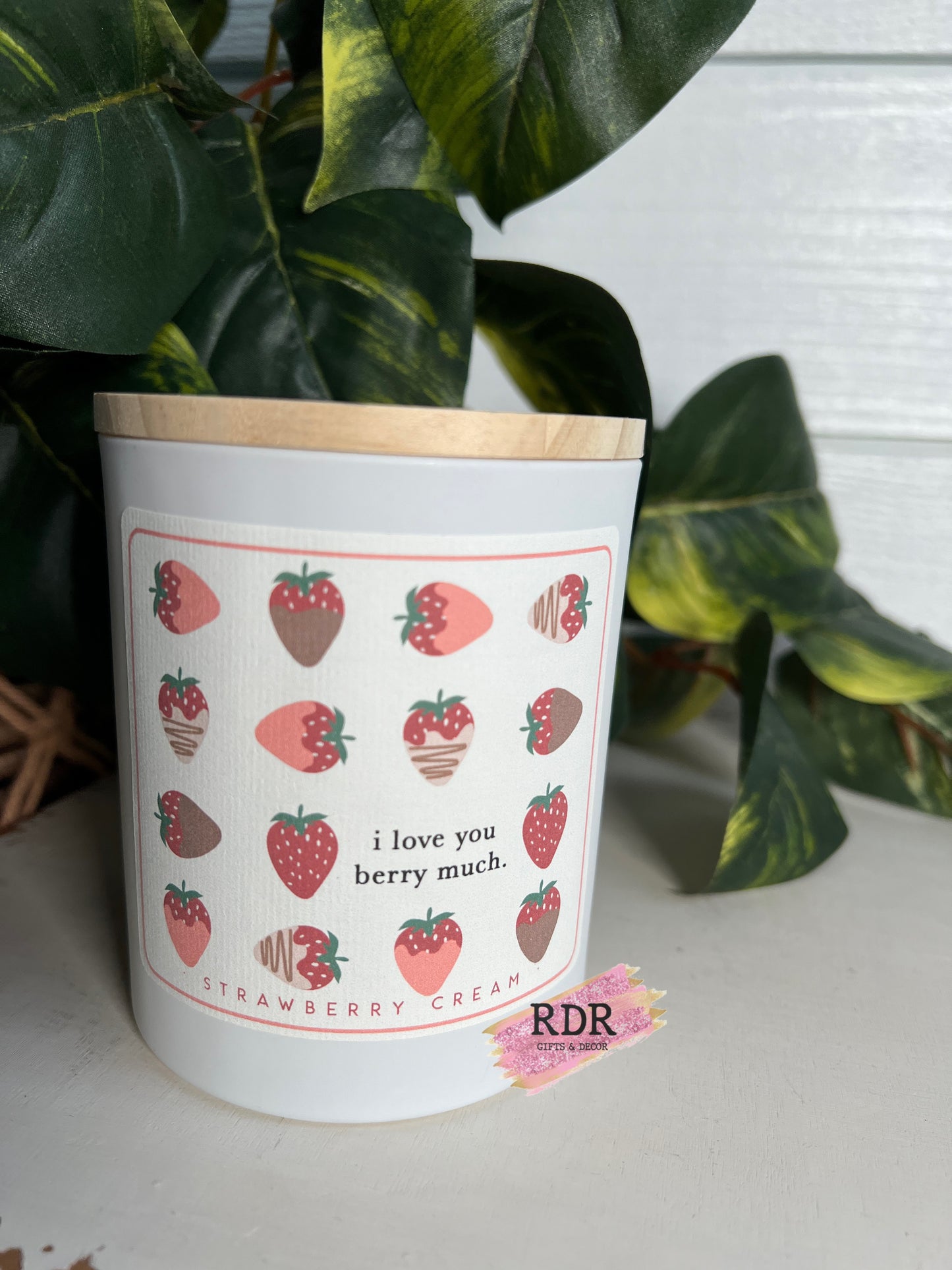 I Love You Berry Much Glass Jar Candle