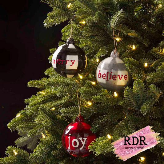 Buffalo Check Ball Ornament