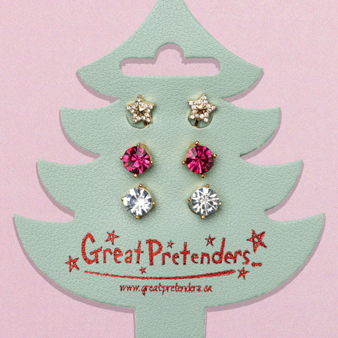 Holiday Clip On Stud Earrings