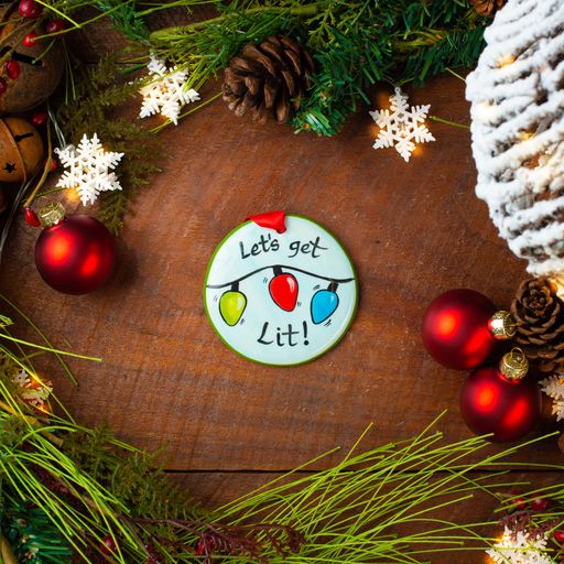 Nola Watkins Fun Round Hand Painted Ornament