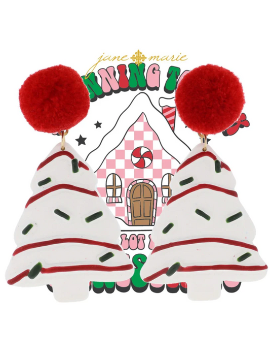 Christmas Tree Cake Earrings