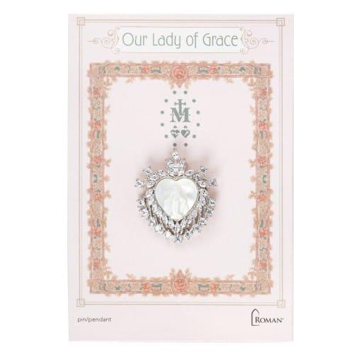 Our Lady of Grace Heart Pin