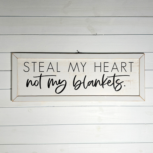 Steal My Heart White Wash Frame