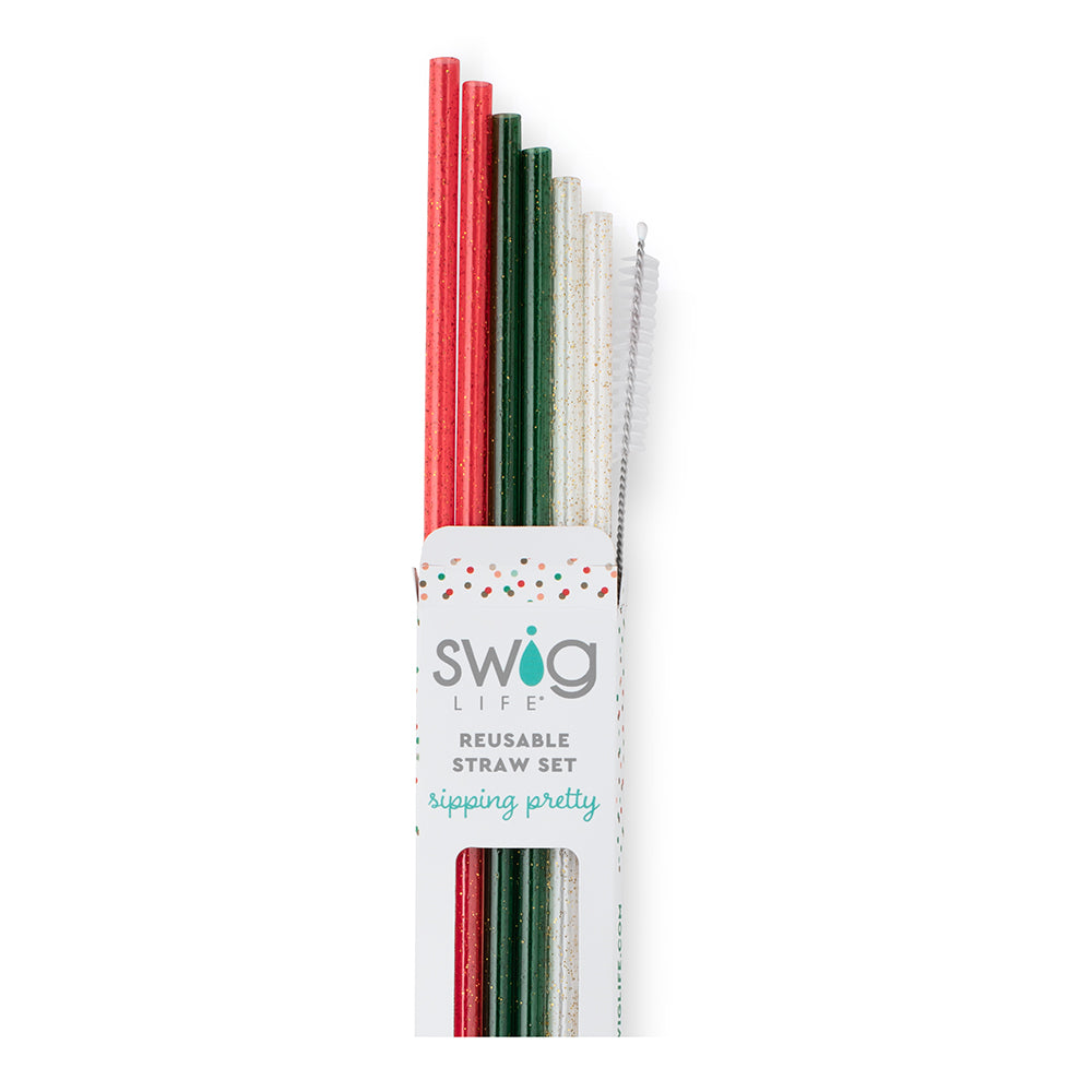 Swig Reusable Straws + Cleaning Brush